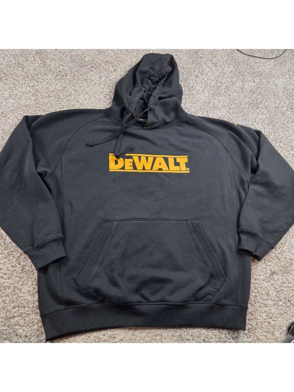 Dewalt Hoodie Sweatshirt Mens XL Back Pullover Work Wear Fleece Logo